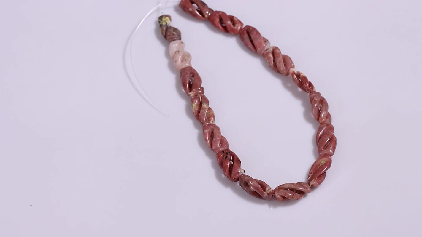 GCS Spice Jasper Fancy Carved Beaded Strand 291.00 ctw