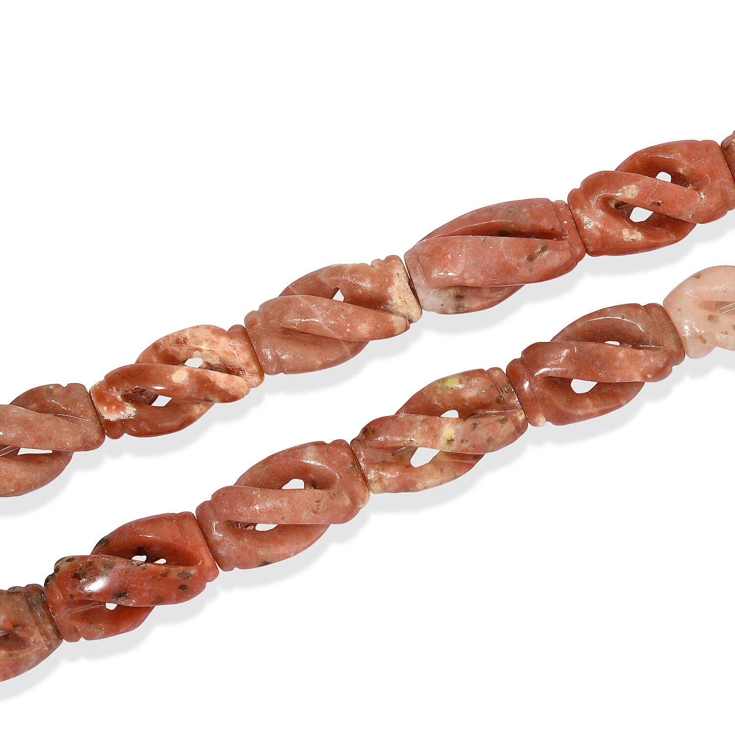 GCS Spice Jasper Fancy Carved Beaded Strand 291.00 ctw