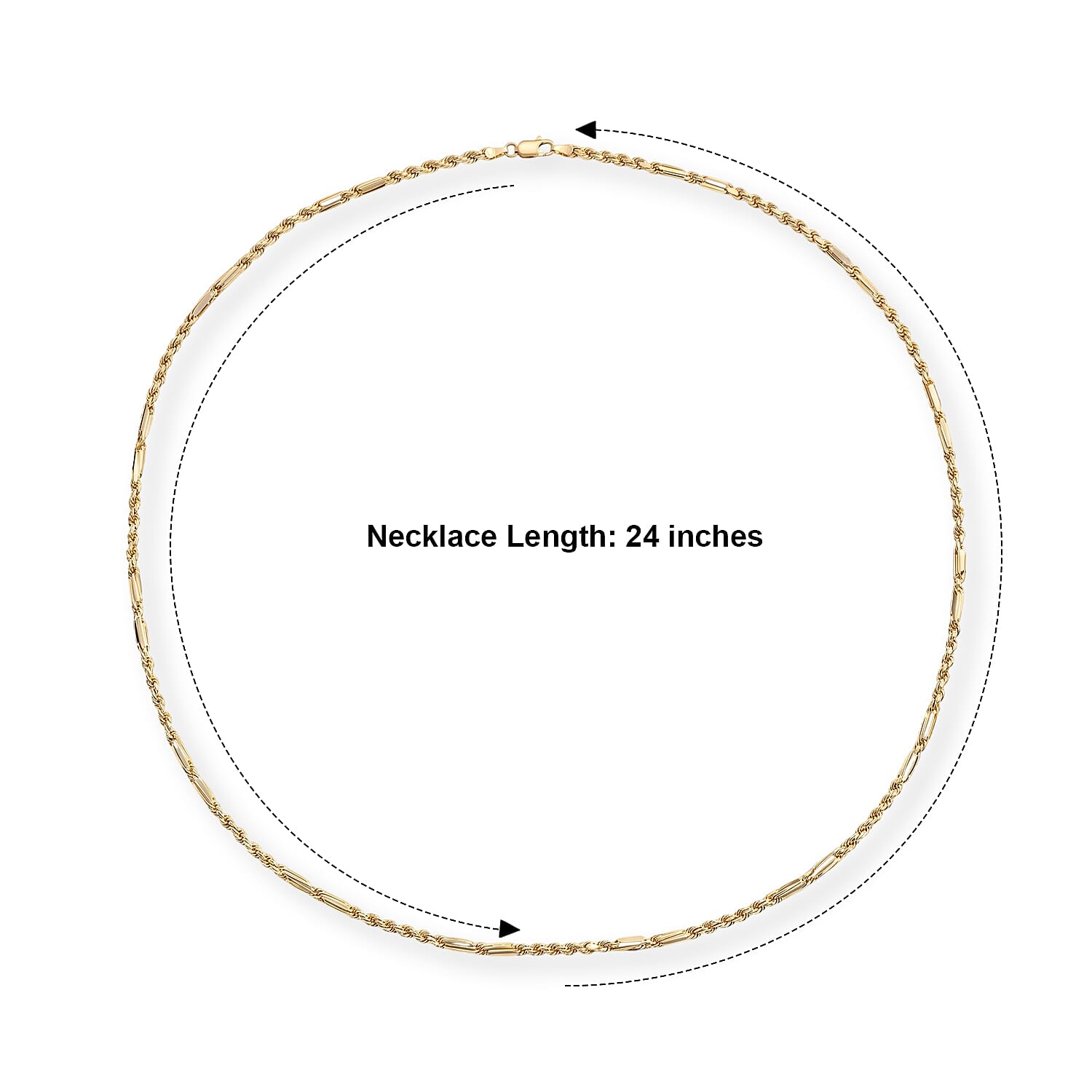 3mm Milano Chain Necklace in 10K Yellow Gold (24 Inches) 6 Grams