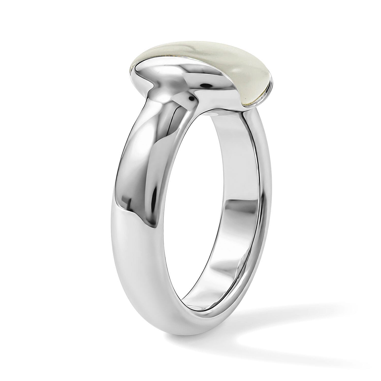 Calvin Klein Closeout Cat's Eye 3.00 ctw Devoted Ring in Stainless Steel (Size 7.0)