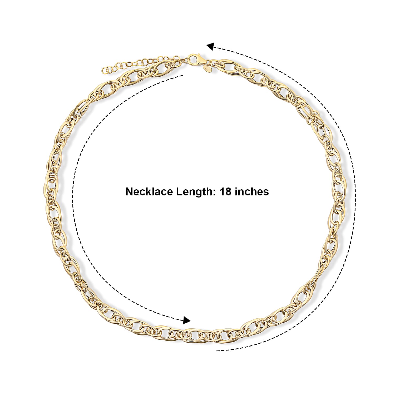 Italian 7MM Bold Torchon Chain Necklace in 10K Yellow Gold (18-20 Inches) 6.65 Grams