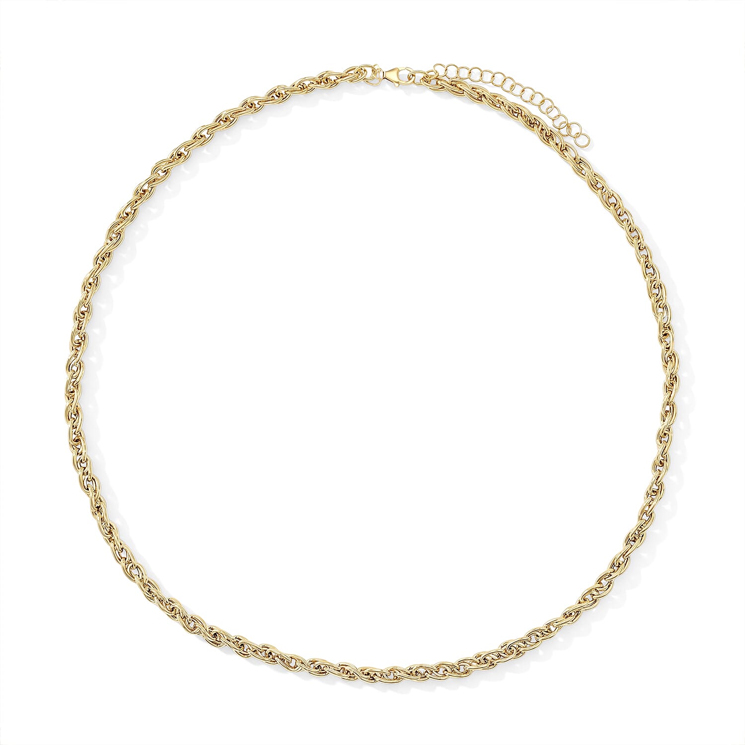 Italian 4.3MM Infinity Link Chain Necklace in 10K Yellow Gold (18-20 Inches) 5.8 Grams