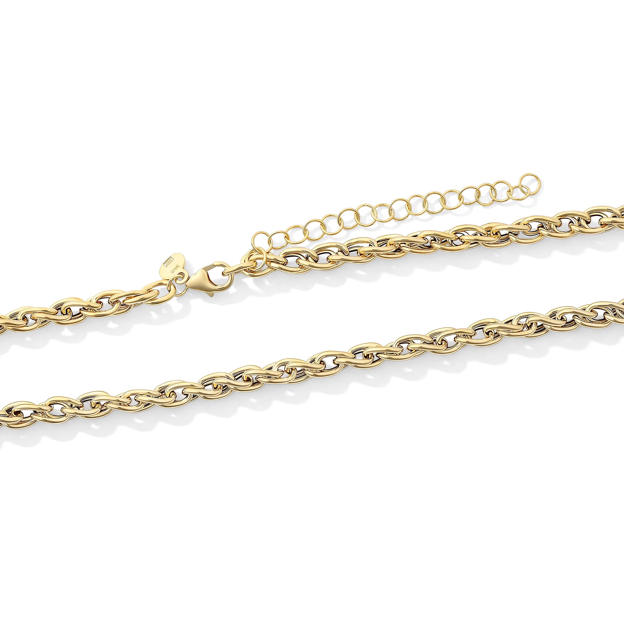 Italian 4.3MM Infinity Link Chain Necklace in 10K Yellow Gold (18-20 Inches) 5.8 Grams