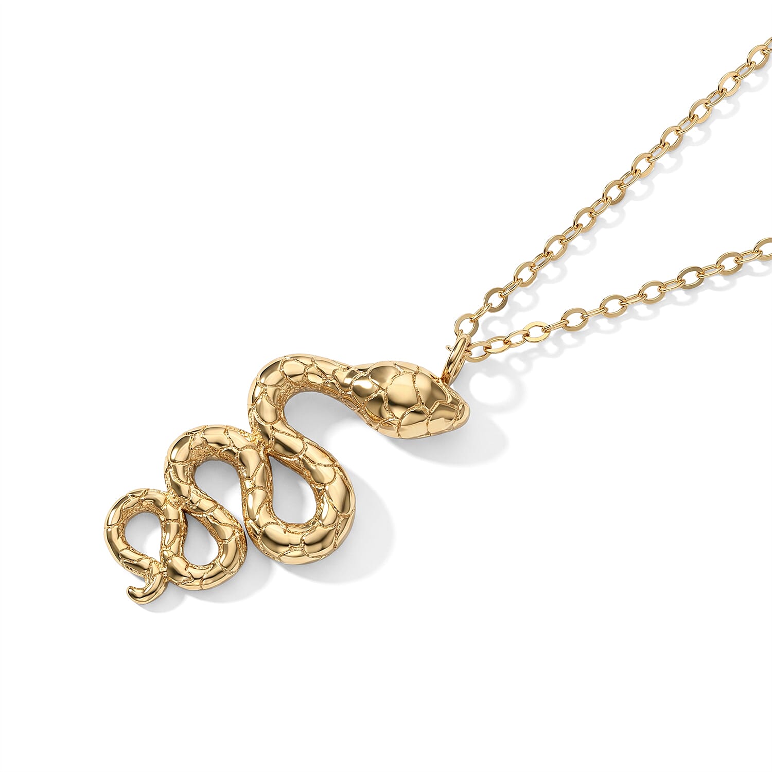 Italian 0.90MM Snake Chain Necklace in 10K Yellow Gold (18-20 Inches) 1.35 Grams