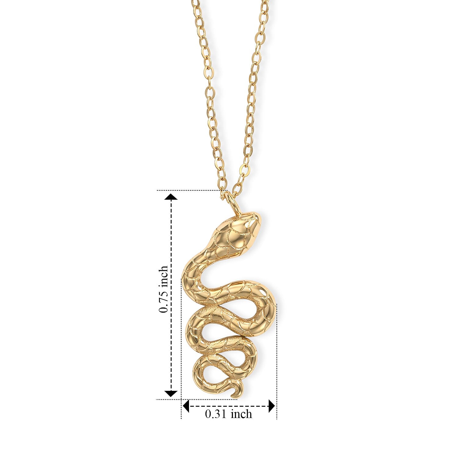 Italian 0.90MM Snake Chain Necklace in 10K Yellow Gold (18-20 Inches) 1.35 Grams