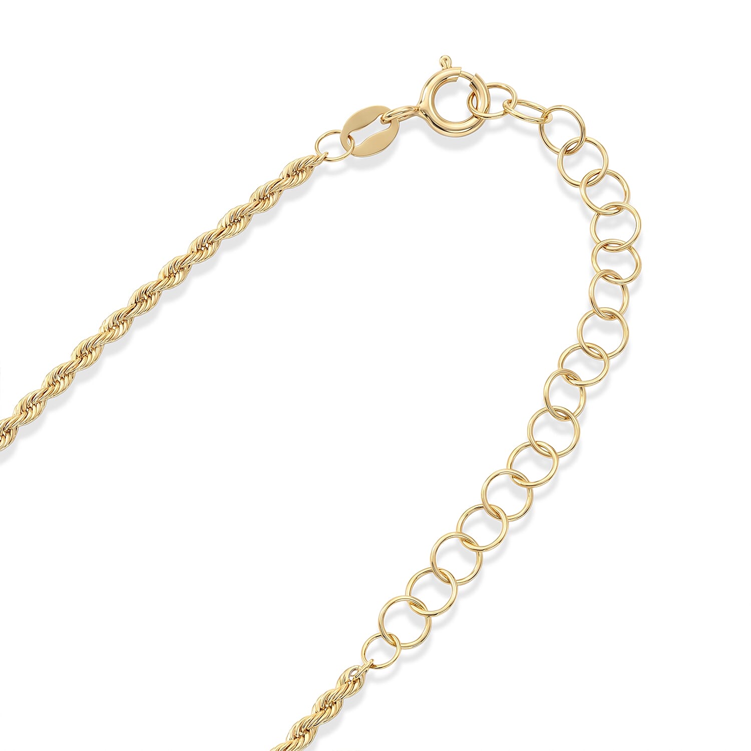 Italian 1.5MM Drop Rope 16MM Linked Hearts Chain Necklace in 10K Yellow Gold (18-20 Inches) 2 Grams