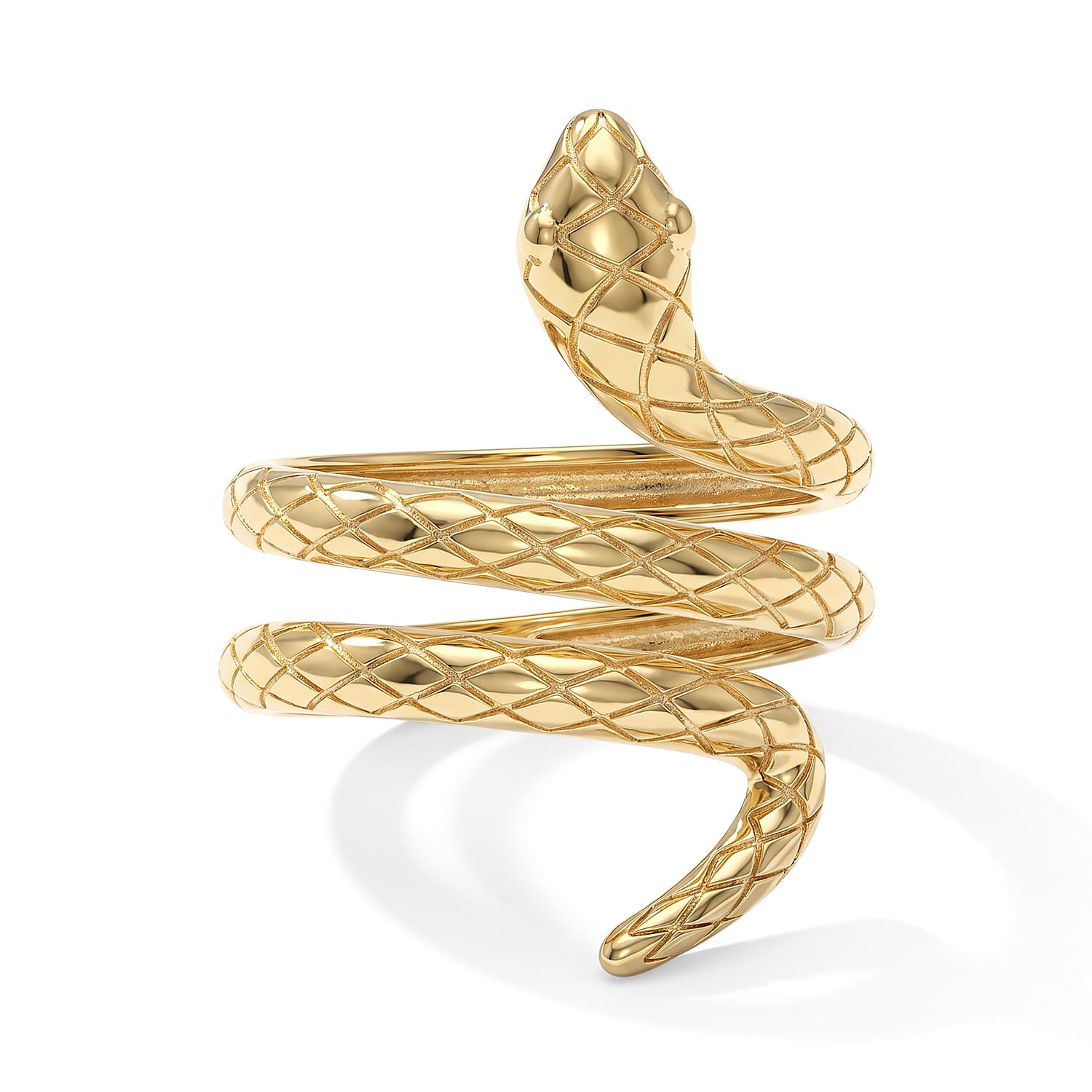 Italian Torchon Snake Ring in 10K Yellow Gold (Size 6.0) 3.25 Grams