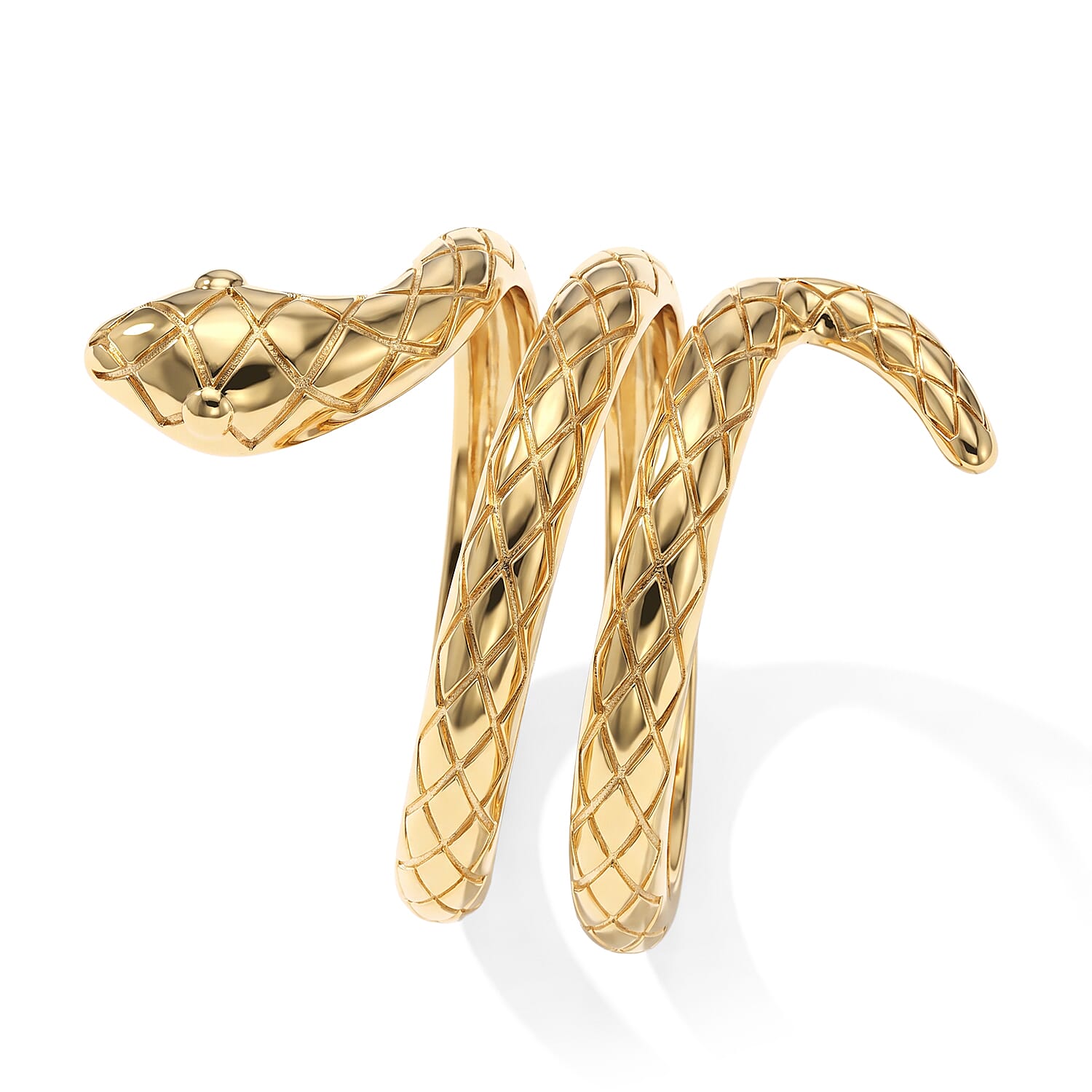 Italian Torchon Snake Ring in 10K Yellow Gold (Size 6.0) 3.25 Grams