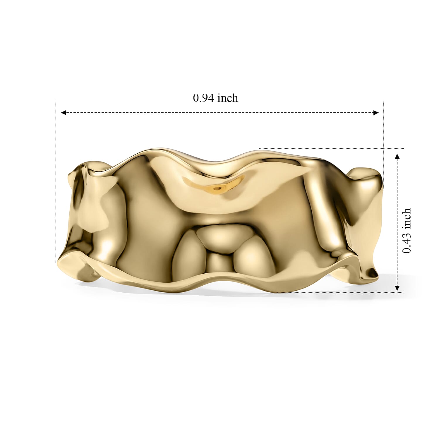 Italian Liquid Gold Ring in 10K Yellow Gold (Size 6.0) 2.50 Grams