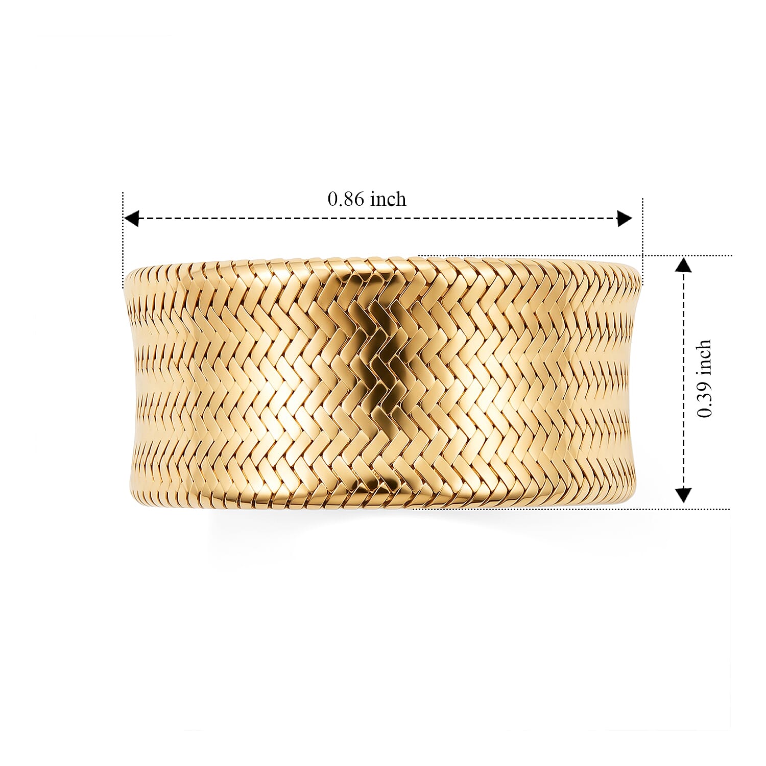 Italian 9.3MM Med Flex Stretch Ring in 10K Yellow Gold 0.85 Grams