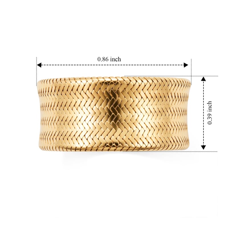 Italian 9.3MM Med Flex Stretch Ring in 10K Yellow Gold 0.85 Grams