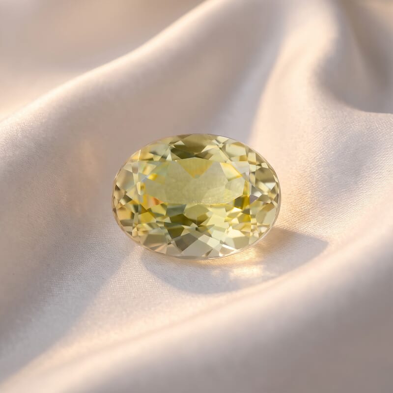 AAA Canary Tourmaline (Oval 8x6 mm) 1.00 ctw