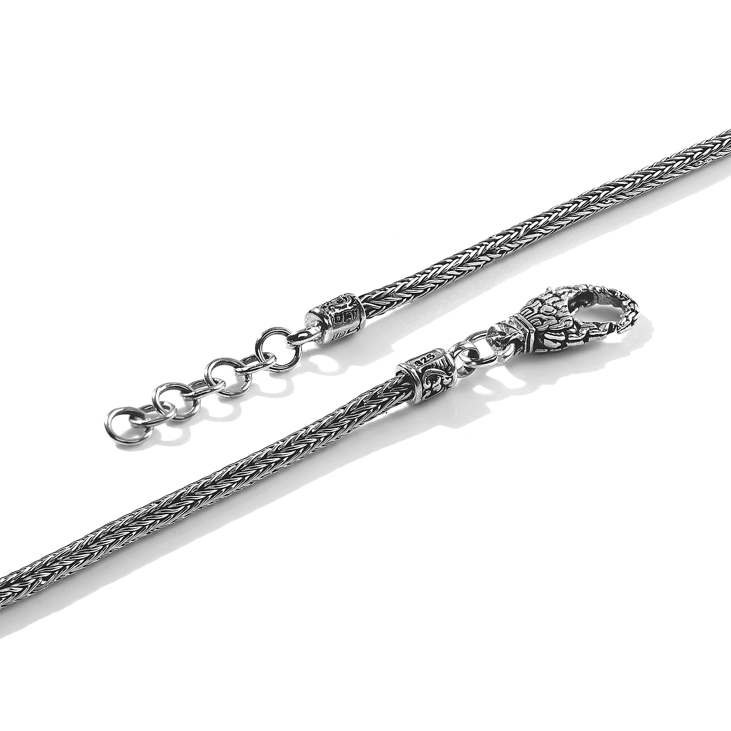 D'Joy Bali Legacy 2.5mm Tulang Naga Bracelet in Sterling Silver (8.00 In) 7.55 Grams