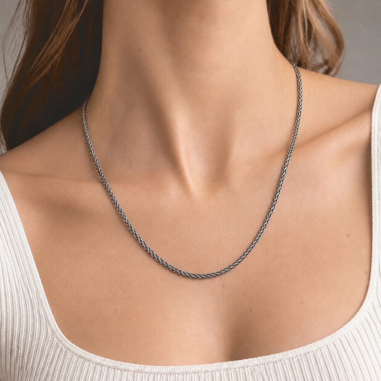 D'Joy Bali Legacy 2.5mm Padian Chain Necklace in Sterling Silver 17.10 Grams 20 Inches