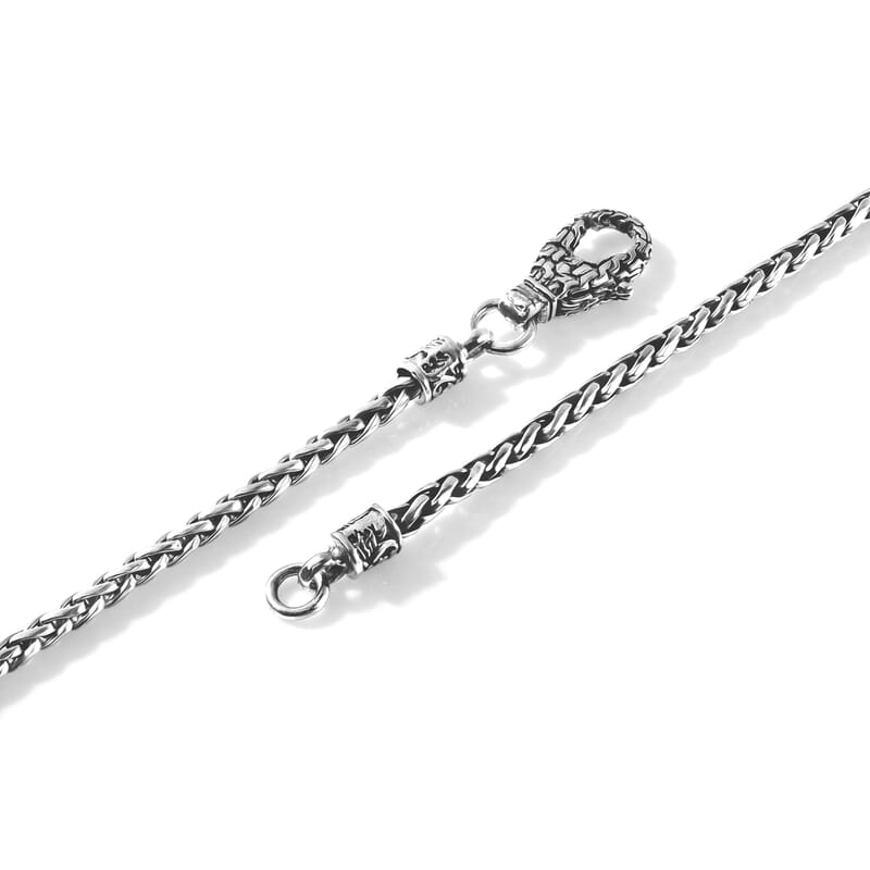 D'Joy Bali Legacy 2.5mm Padian Chain Necklace in Sterling Silver 17.10 Grams 20 Inches