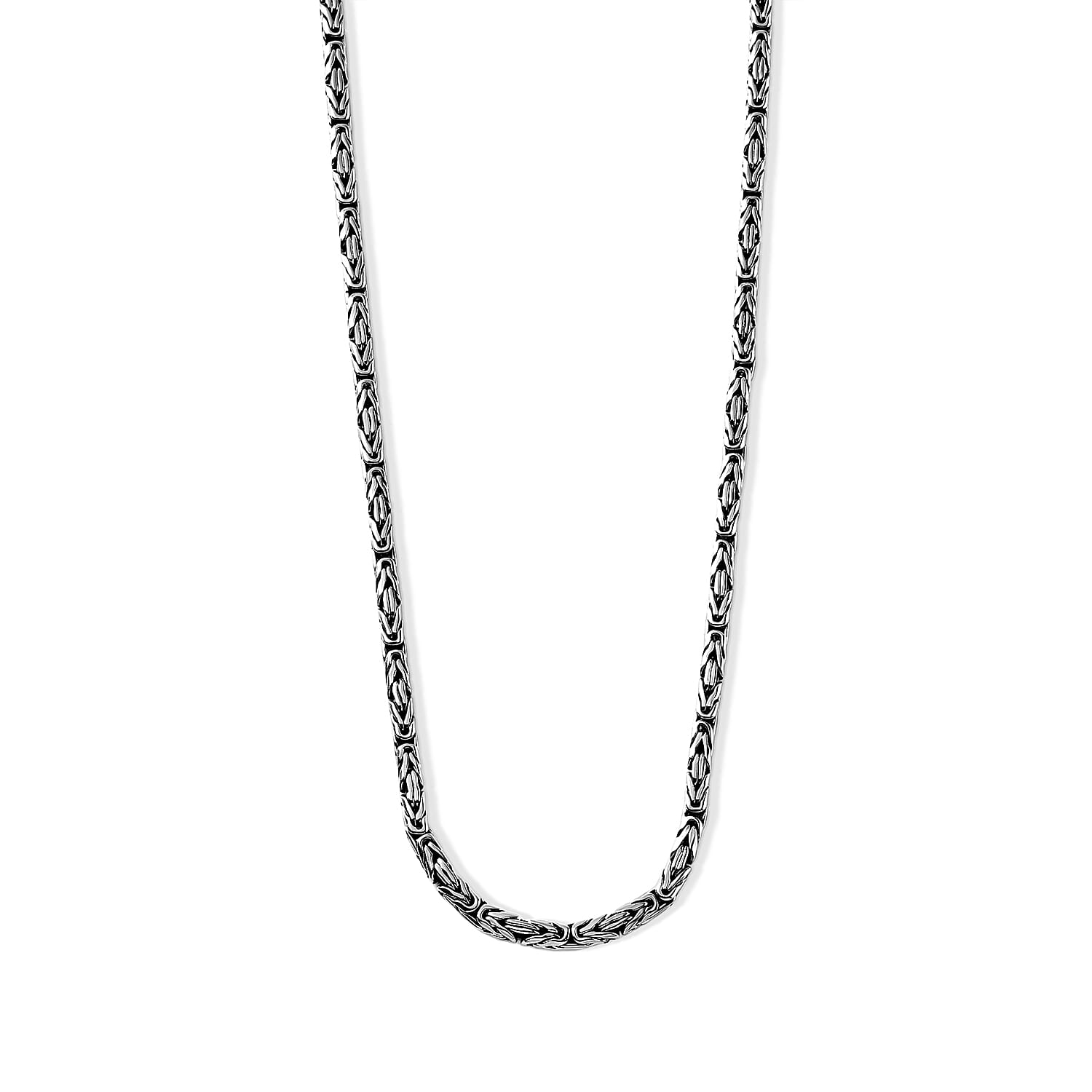 D'Joy Bali Legacy 2.5mm Borobudur Chain Necklace in Sterling Silver 22.80 Grams 20 Inches