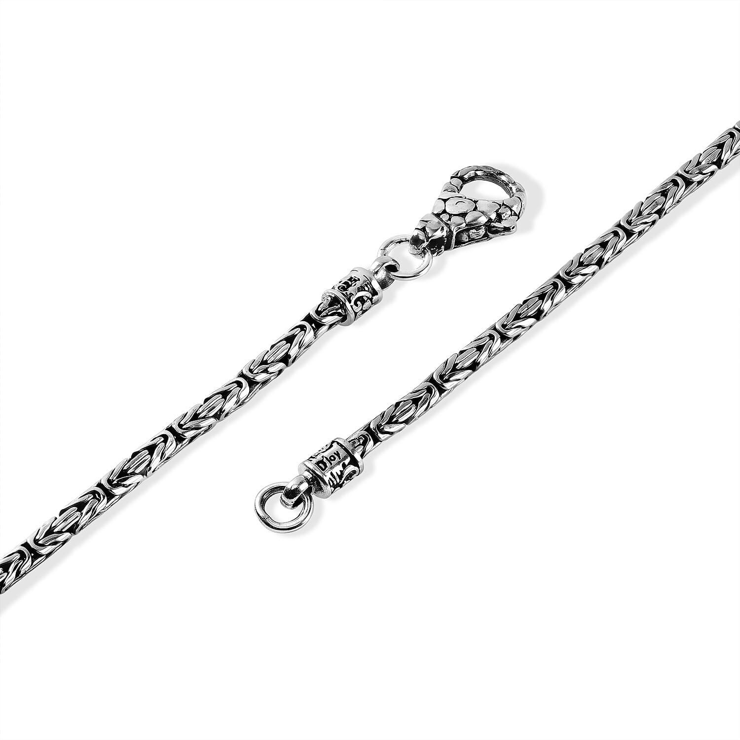 D'Joy Bali Legacy 2.5mm Borobudur Chain Necklace in Sterling Silver 22.80 Grams 20 Inches