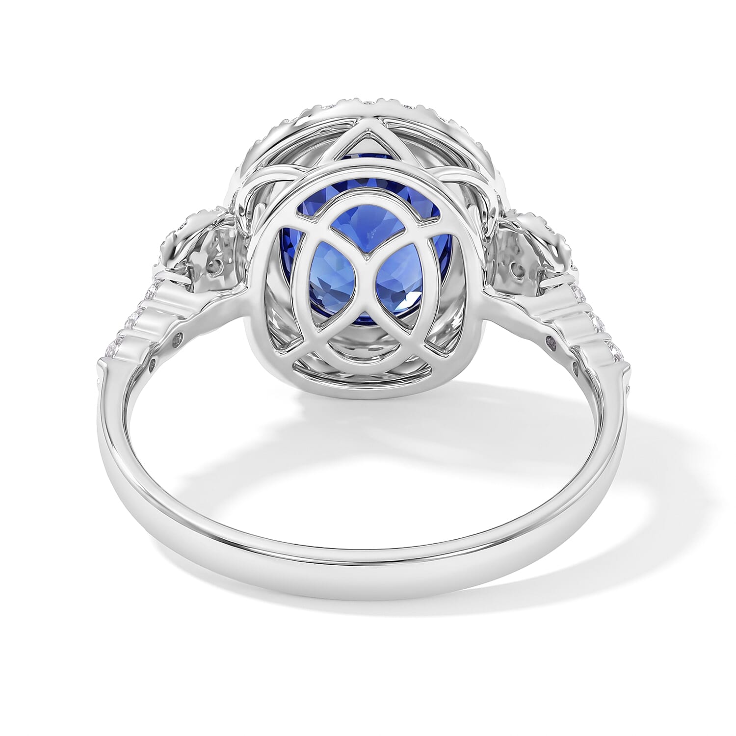 Certified & Appraised Rhapsody AAAA Tanzanite and Diamond E-F VS 4.65 ctw Ring in 950 Platinum (Size 7.0) 6.05 Grams