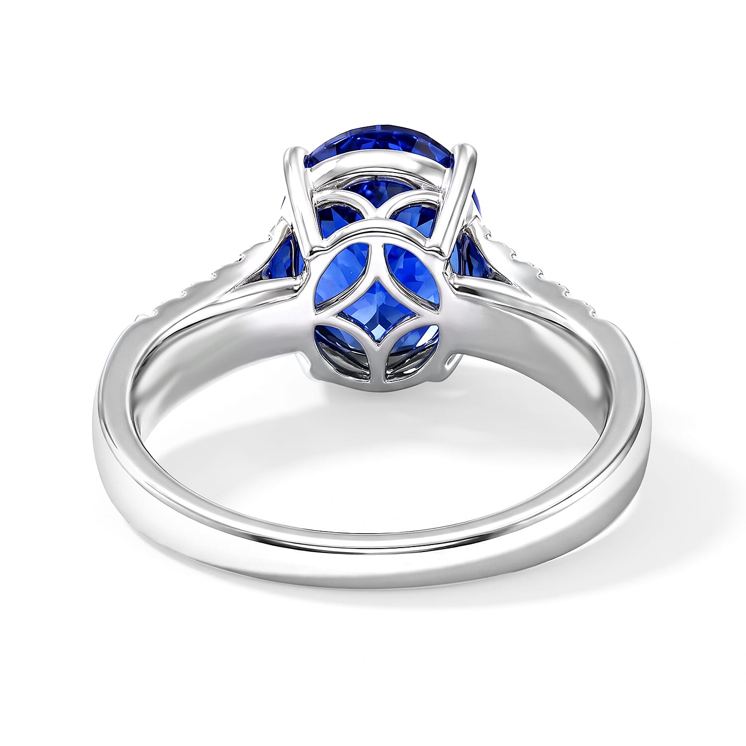 Certified & Appraised Rhapsody AAAA Tanzanite and Diamond E-F VS 3.50 ctw Ring in 950 Platinum (Size 6.0) 6.05 Grams