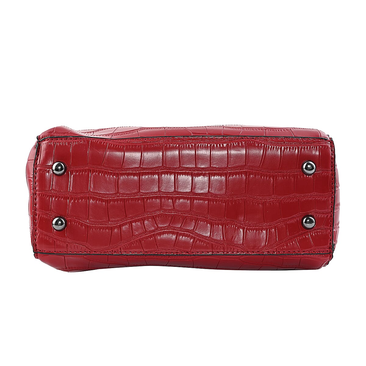 HARPER AND HYDE Designer Closeout Set of 4 Wine Croco Embossed Vegan Leather Tote, Crossbody Bag, Wristlet, Card Case image number 6