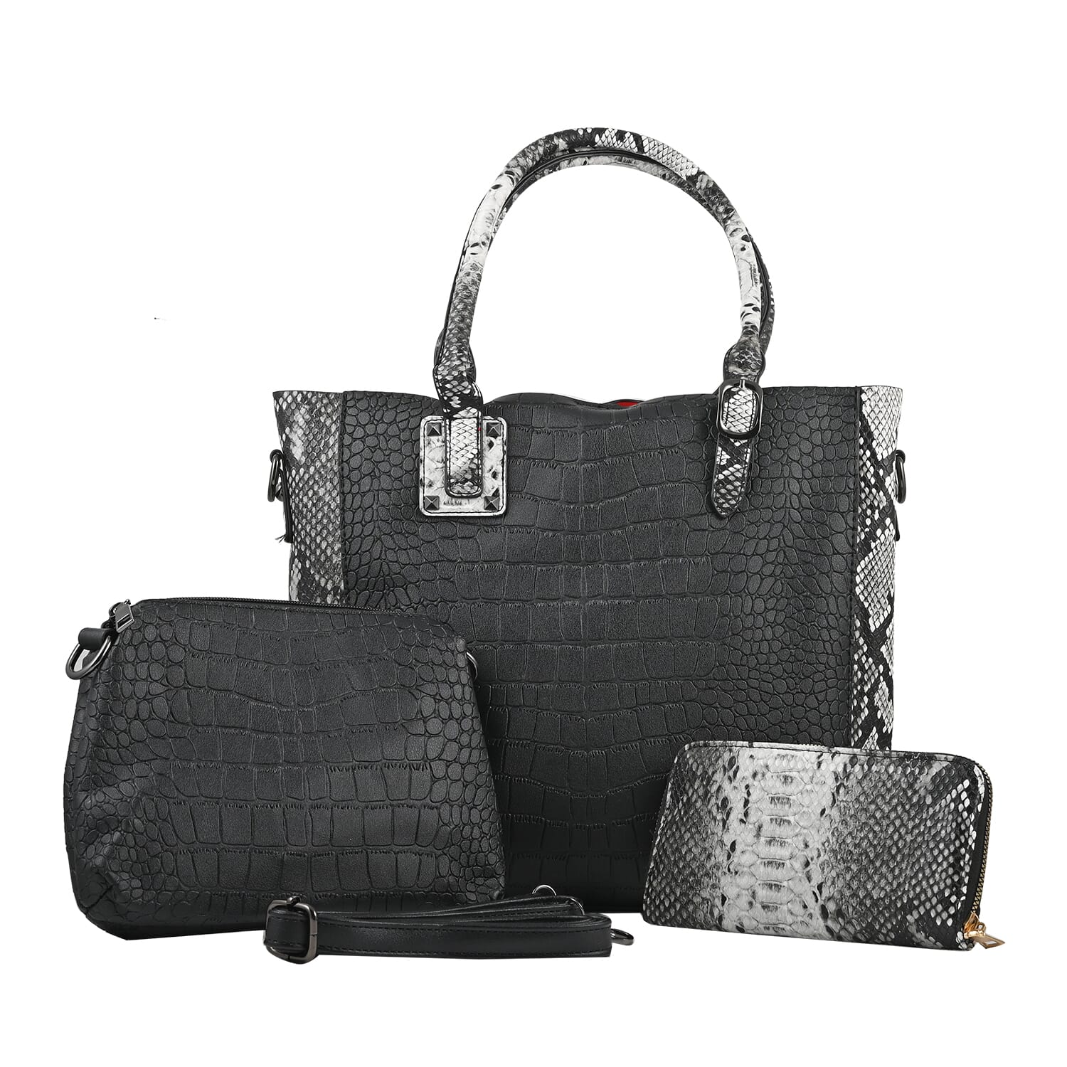 Buy HARPER AND HYDE Designer Closeout Set of 3 Black Croco mix