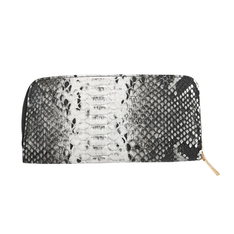 HARPER AND HYDE Designer Closeout Set of 3 Black Croco mix snake Embossed Vegan Leather Tote, Crossbody Bag and Wallet