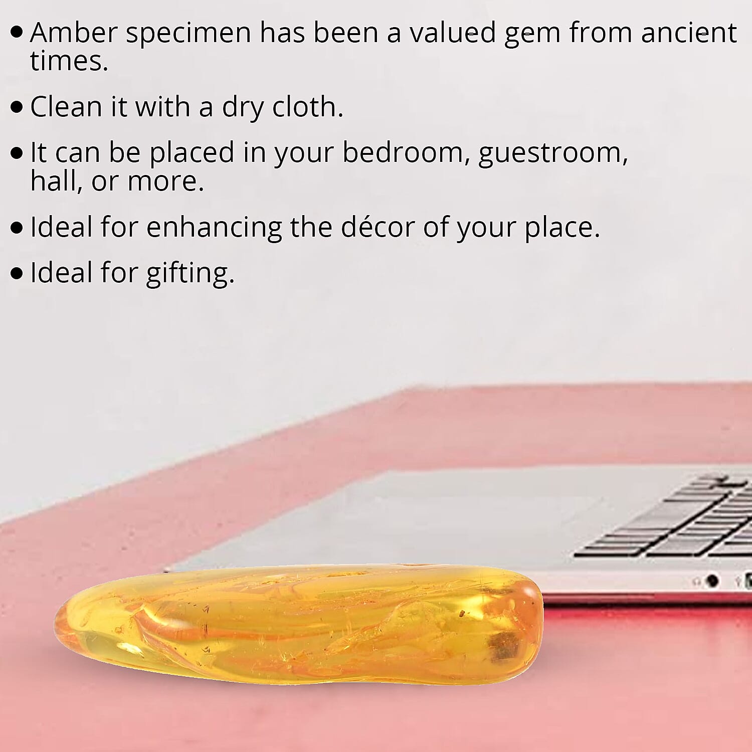Yellow Amber Specimen with Box