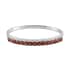 Mozambique Garnet Bangle Bracelet in Stainless Steel (7.25 In) 9.50 ctw image number 0