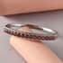 Mozambique Garnet Bangle Bracelet in Stainless Steel (7.25 In) 9.50 ctw image number 1