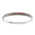 Mozambique Garnet Bangle Bracelet in Stainless Steel (7.25 In) 9.50 ctw image number 4