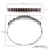Mozambique Garnet Bangle Bracelet in Stainless Steel (7.25 In) 9.50 ctw image number 5