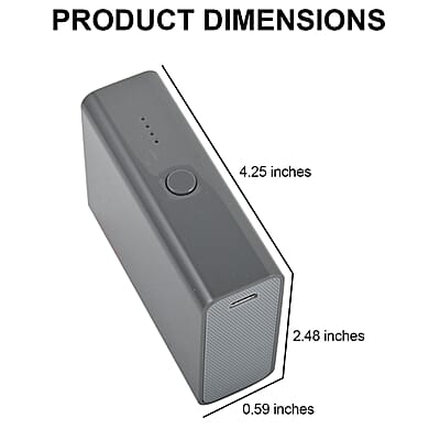 Closeout Ventev Powercell 5200 mAh Power Bank -Gray , Portable Power Bank , Portable Phone Charger , Portable Charger , Battery Charger