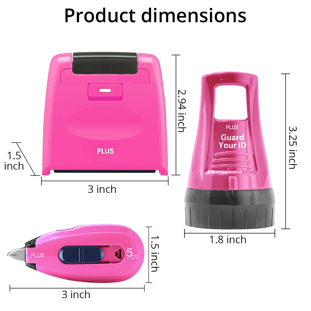 Guard Your ID Extra Wide Roller Defender 3-Piece Kit (Extra Wide Roller, Wide Advanced X and Camo Tape) - Pink image number 3