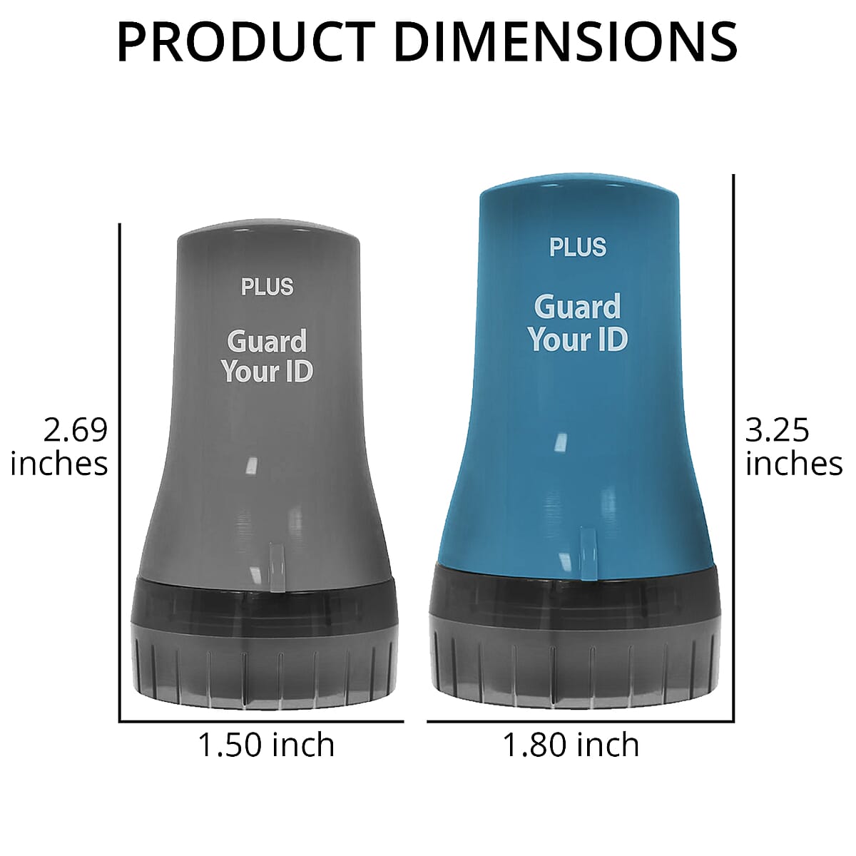 Guard Your ID Premium Advanced Roller Security 4-Piece Kit (2 Wide, 2 Regular Advanced Rollers) - Ocean Blue and Gray image number 4