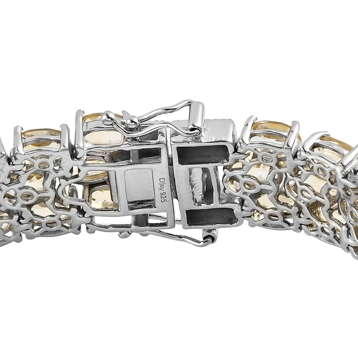 Brazilian Citrine 3 Row Tennis Bracelet in Platinum Over Sterling Silver (7.25 In) 31.00 ctw image number 3