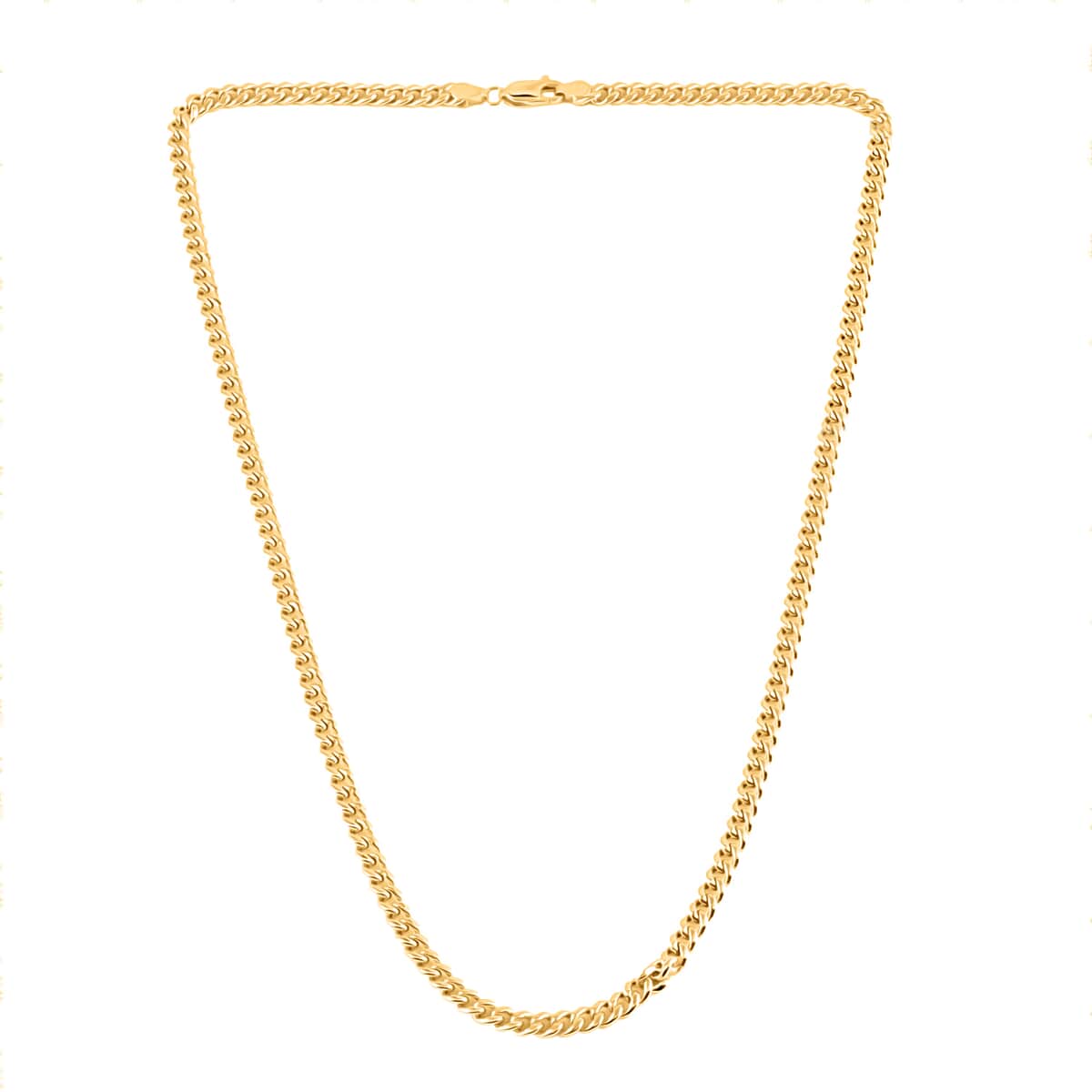 Italian 14K Yellow Gold 4.5mm Miami Cuban Necklace 22 Inches 11.60 Grams image number 3