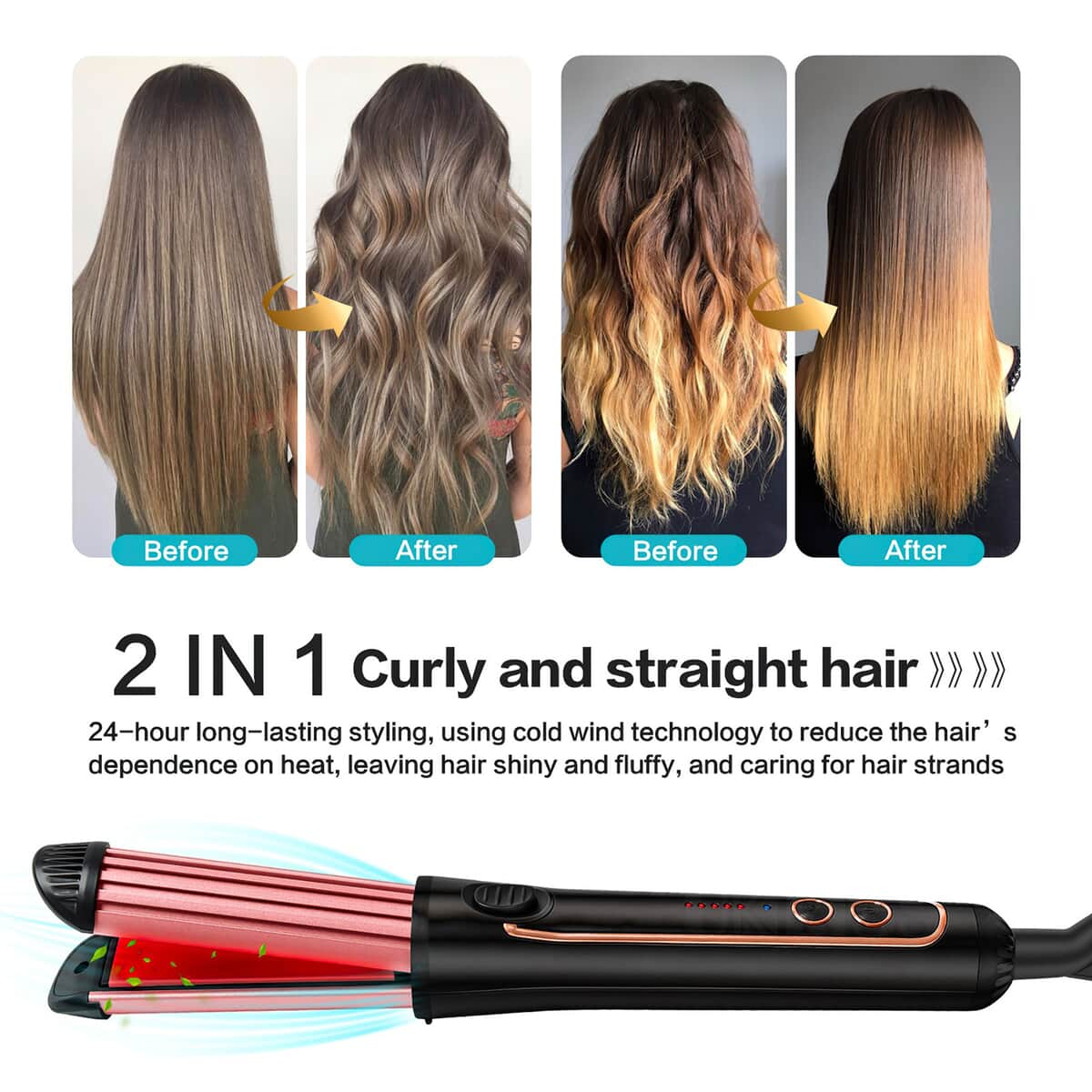 IGIA 2 in 1 Hair Straight and Curling Iron image number 3