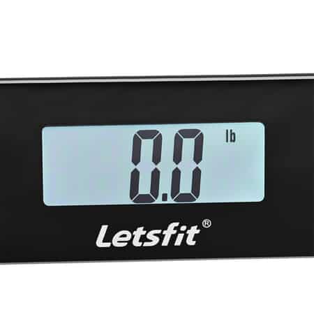 Letsfit Digital Bathroom Scale - Tempered Glass, Black for sale