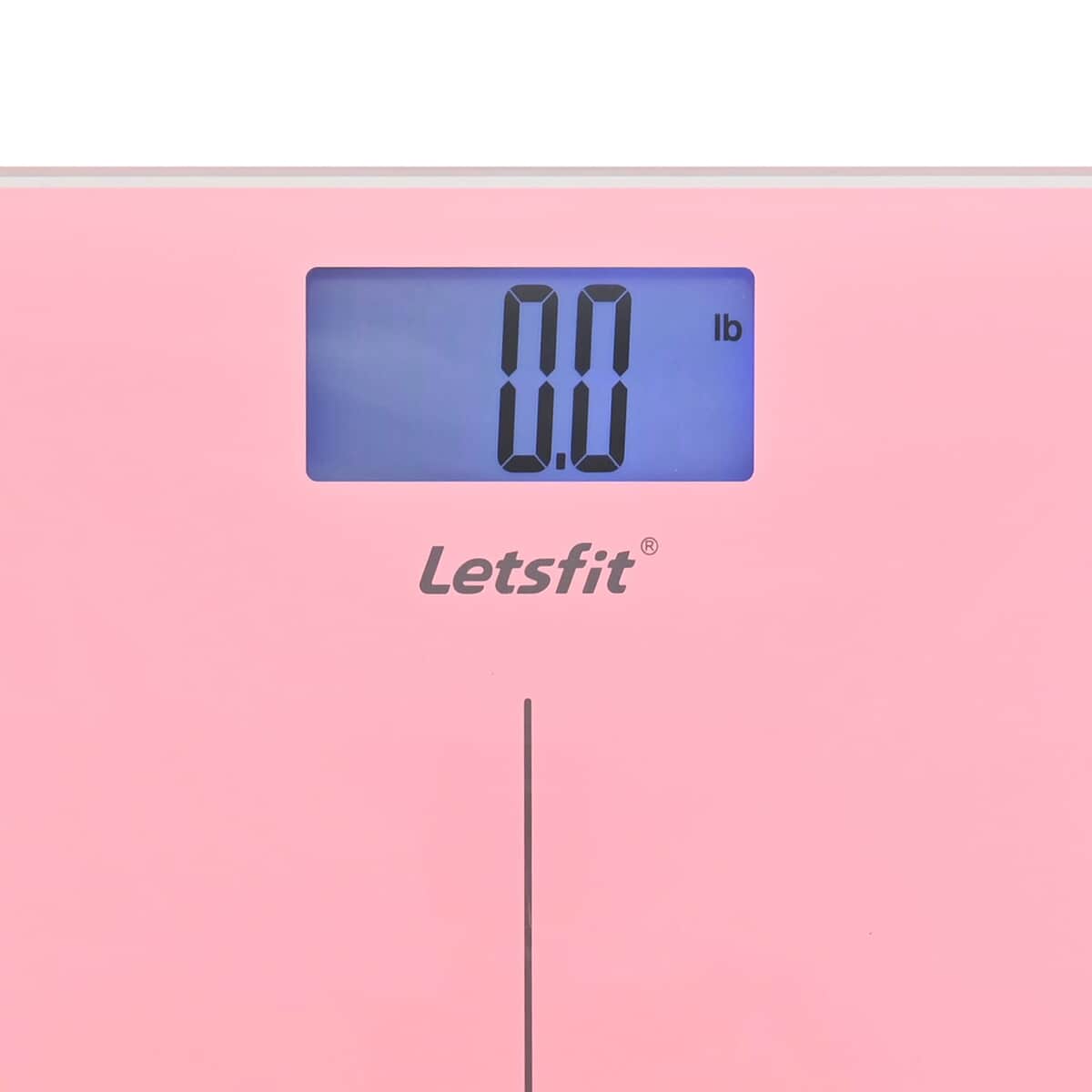 Letsfit Digital Bathroom Scale - Tempered Glass, Black for sale