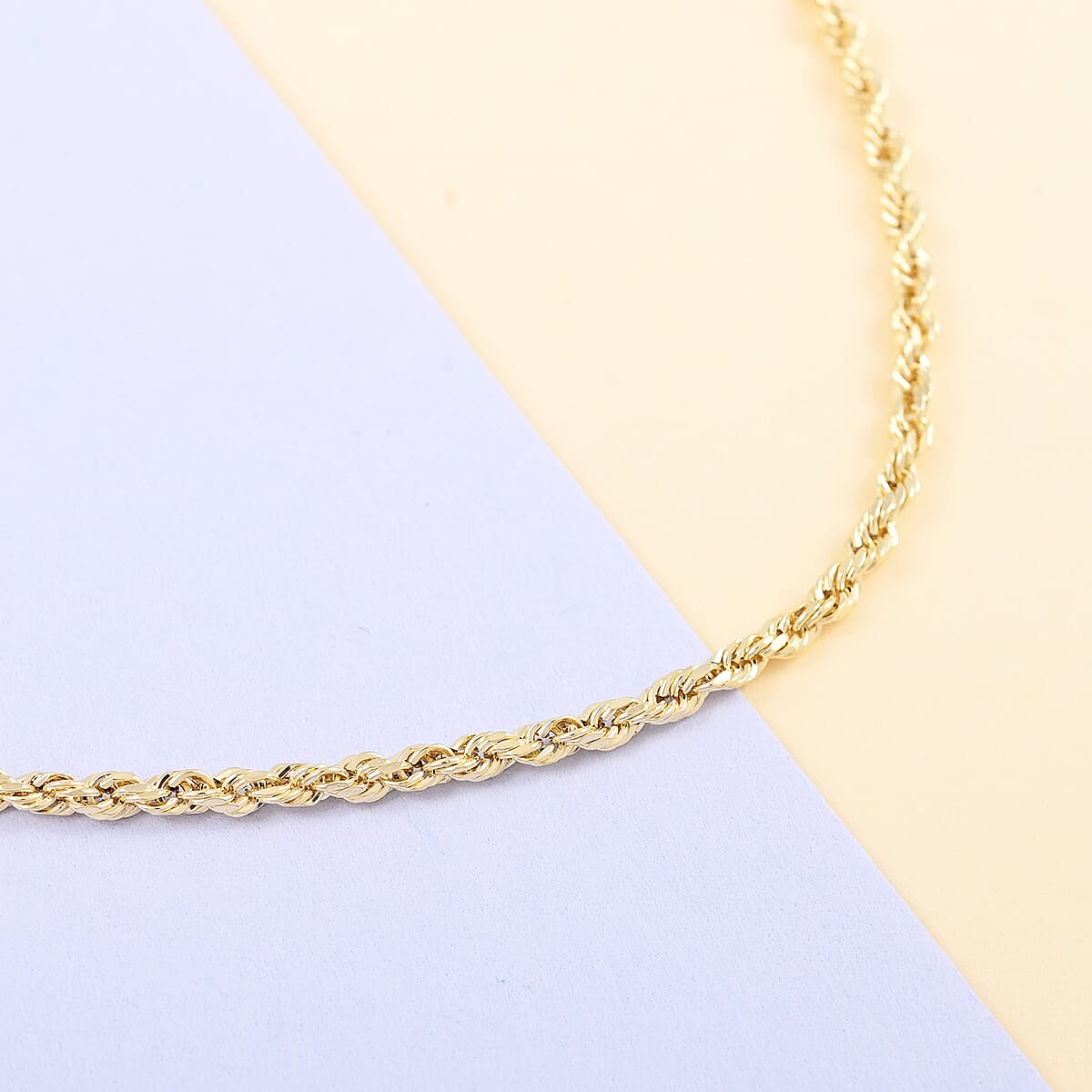 10K Yellow Gold 2mm Rope Necklace 20 Inches 2.7 Grams image number 1