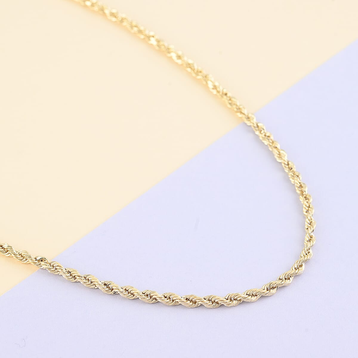 New York Closeout 10K Yellow Gold 3mm Rope Necklace 22 Inches 4.80 Grams image number 1