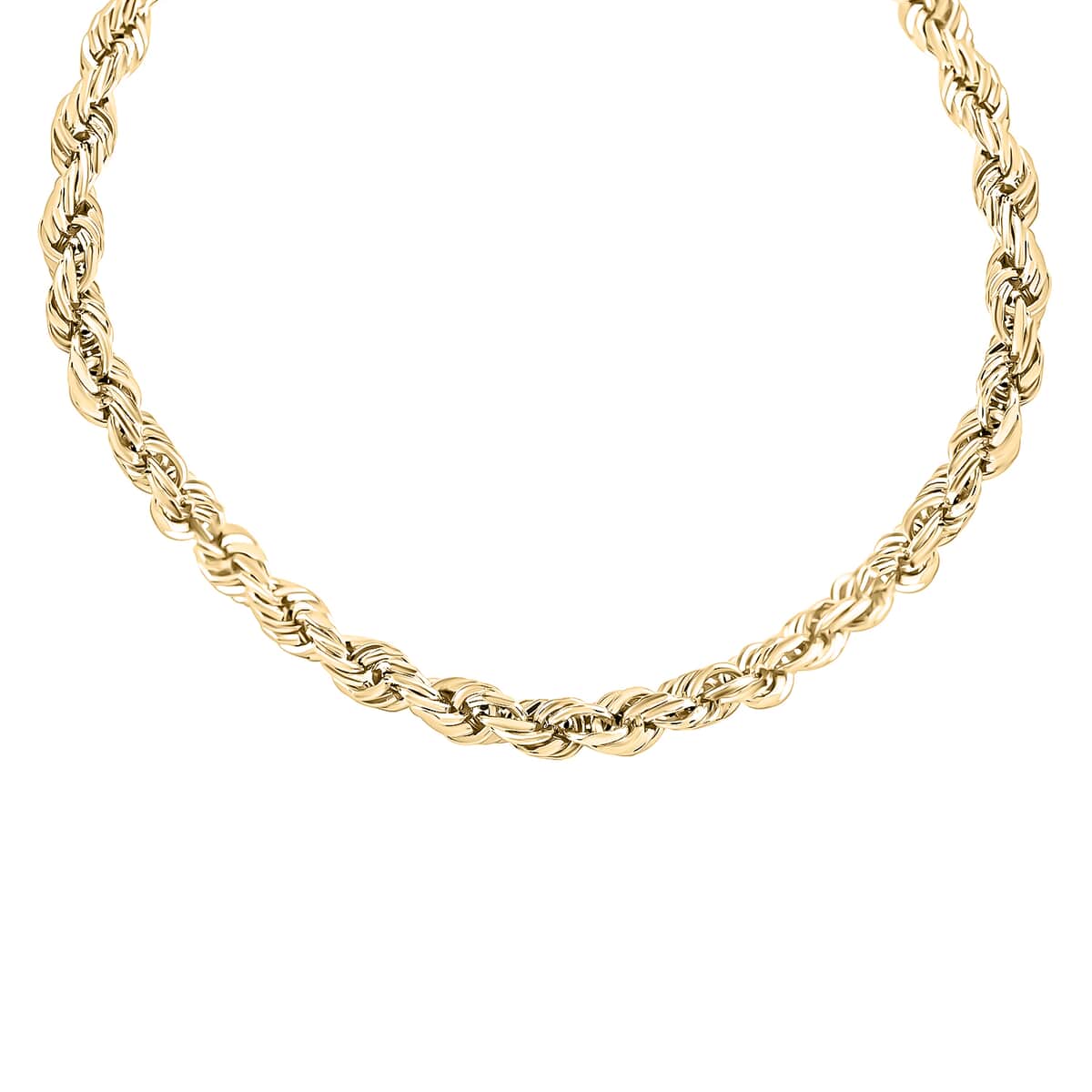 New York Closeout Deal 10K Yellow Gold 4.5mm Rope Necklace 24 Inches 7.90 Grams image number 0
