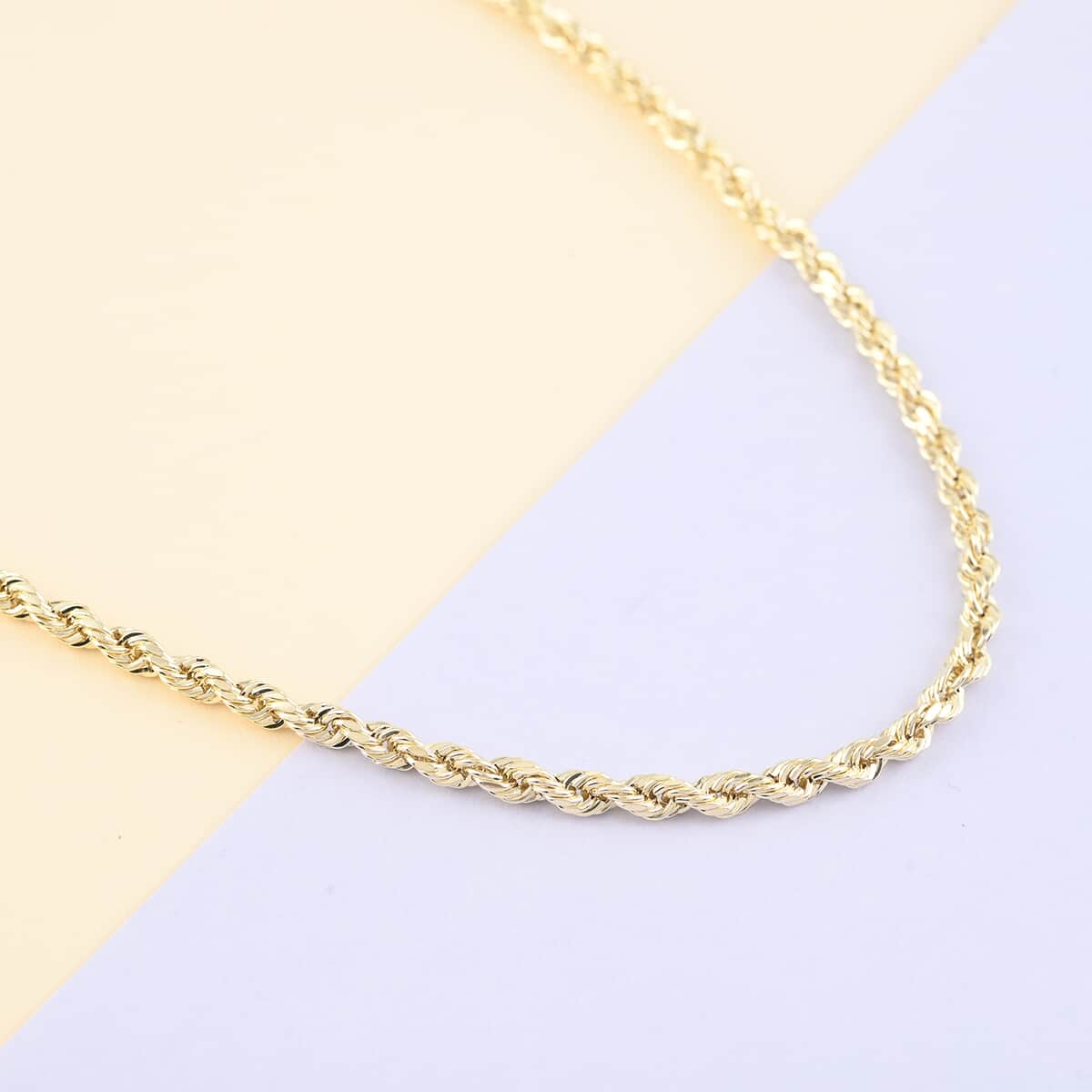 10K Yellow Gold 4mm Rope Necklace 20 Inches 6.30 Grams image number 1