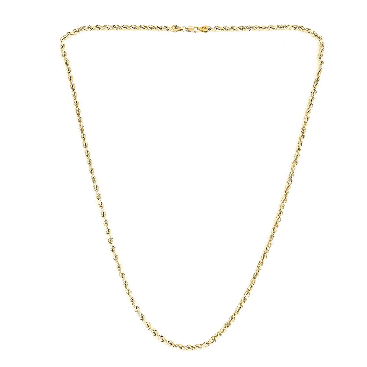 10K Yellow Gold 4mm Rope Necklace 20 Inches 6.30 Grams image number 4