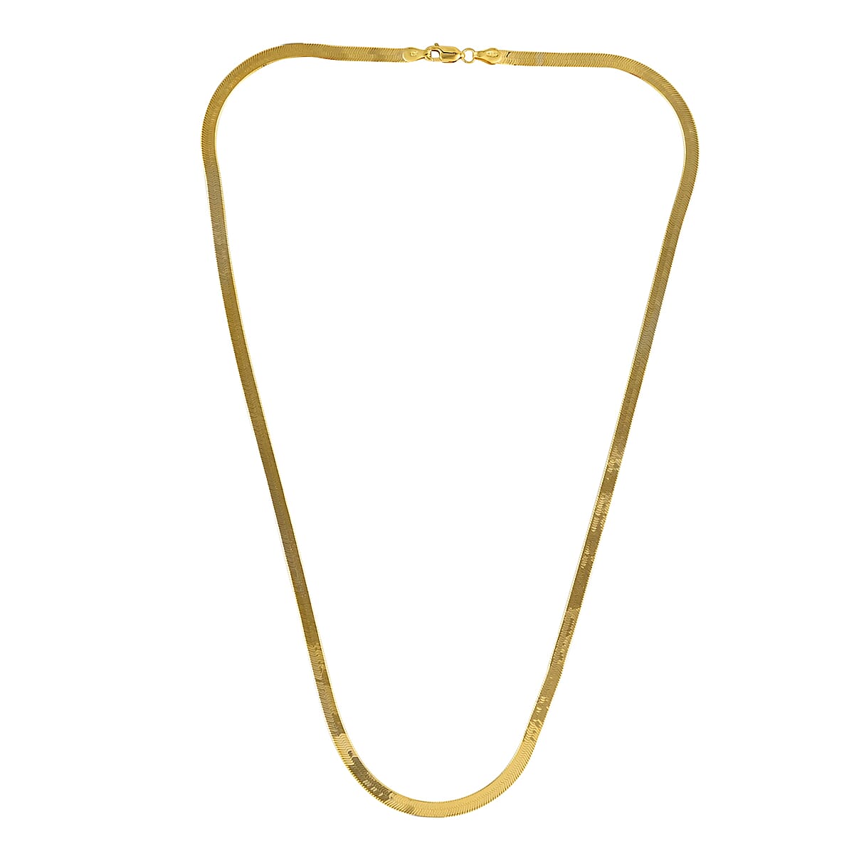 10K Yellow Gold 3.8mm Herringbone Necklace 20 Inches 6.40 Grams image number 2