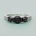 Black Diamond and White Diamond Ring in Platinum Over Sterling Silver (Size 10.0) 2.00 ctw image number 1