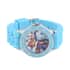 Disney Japanese Movement Frozen Sisters Watch in Blue (38mm) , Designer Silicone Watch , Analog Luxury Wristwatch image number 2