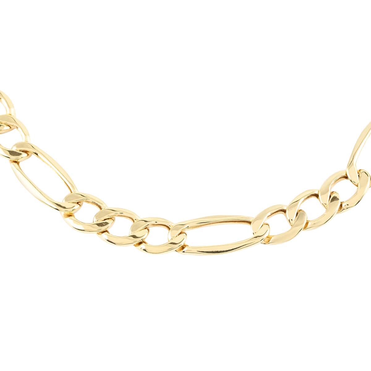 当季大流行 14k Italian gold yellow 5mm chain figaro ネックレス