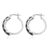 Mozambique Garnet Hoop Earrings in Stainless Steel 5.50 ctw image number 3