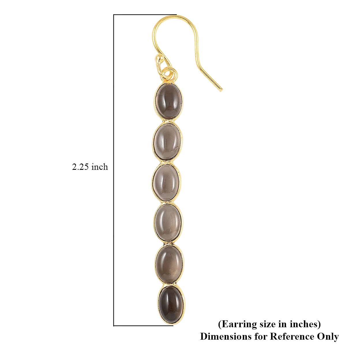 Brazilian Smoky Quartz Dangle Earrings in 14K Yellow Gold Over Sterling Silver 4.80 ctw